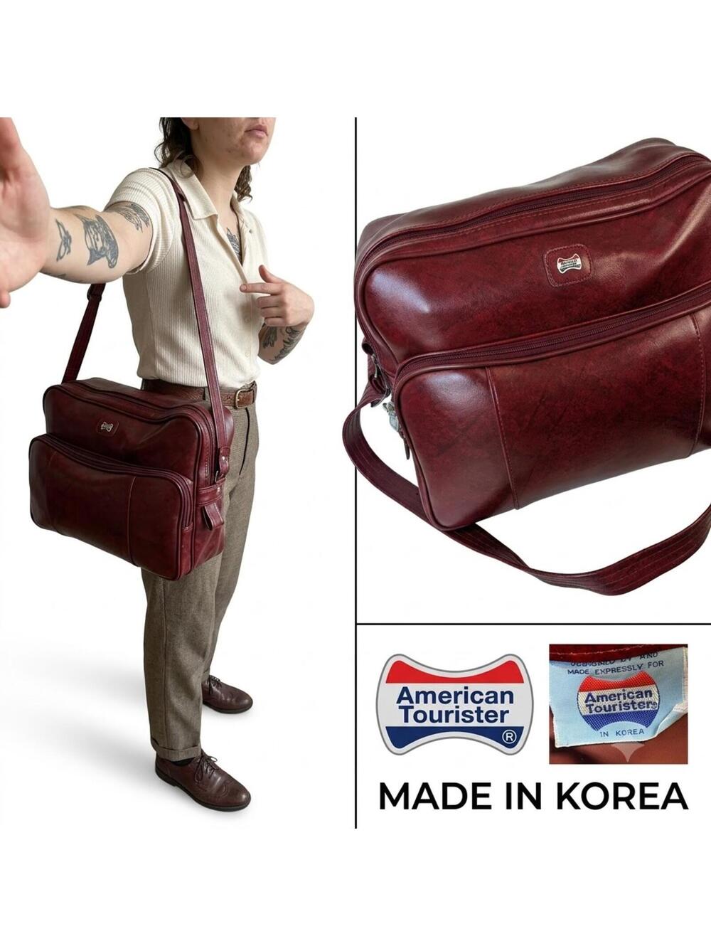 American Tourister Heritage Shoulder Bag Korea 1970 Carry-on